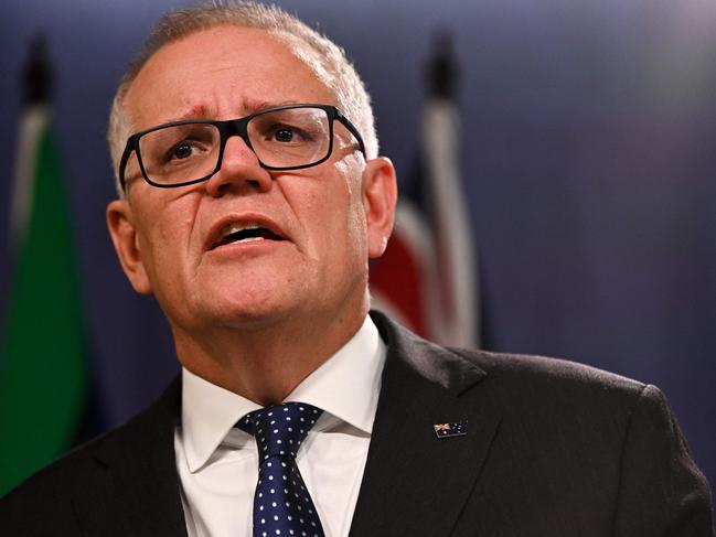 Former Prime Minister Scott Morrison has “completely” rejected any adverse findings against him in the report . Picture: AFP.