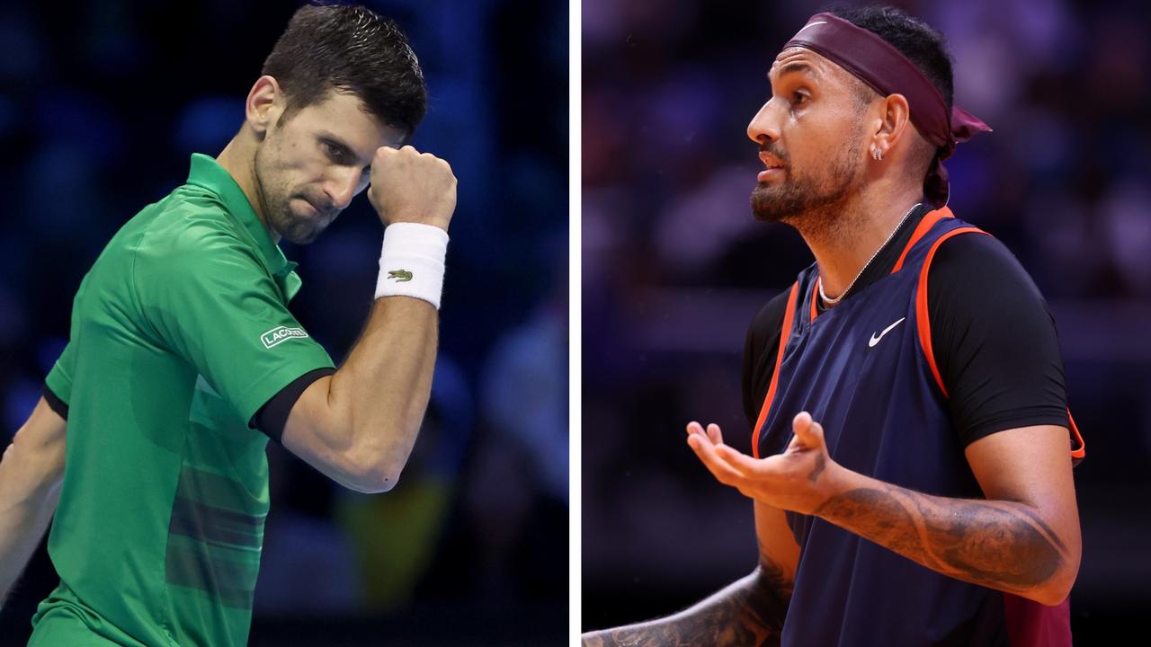 Novak Djokovic and Nick Kyrgios.