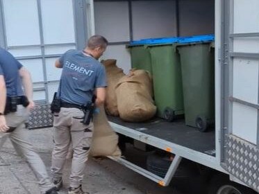 Police have charged two St Albans men after locating a large, sophisticated cannabis set-up at a factory on on Leo St, Fawkner on Wednesday. Picture: Victoria Police.