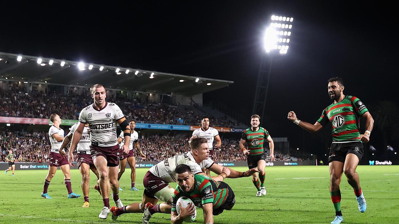 Milestone man Cody Walker scored a try in his 150th NRL game. Picture: Getty Images.