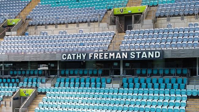 Accor Stadium's main grandstand has been renamed the Cathy Freeman Stand to honour the iconic Olympian. Picture: Jonathan Ng