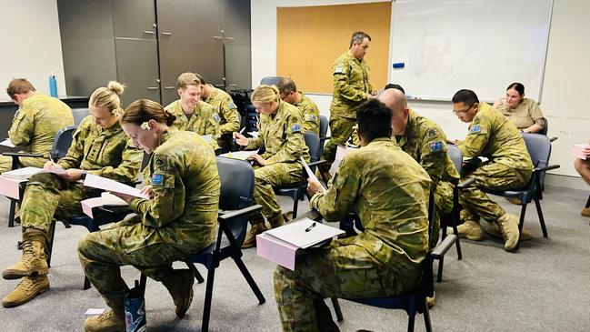 Student soldiers hard at work at JCU during the inaugural class of Pacific French through JCUâs Academy of Modern Languages.Please note, this is for single use with this story only, not for any other story. No archival permissions are granted.