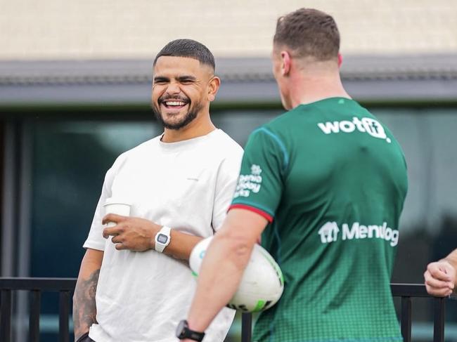 He was then back at Rabbitohs training on Thursday morning. Photo: South Sydney Rabbitohs
