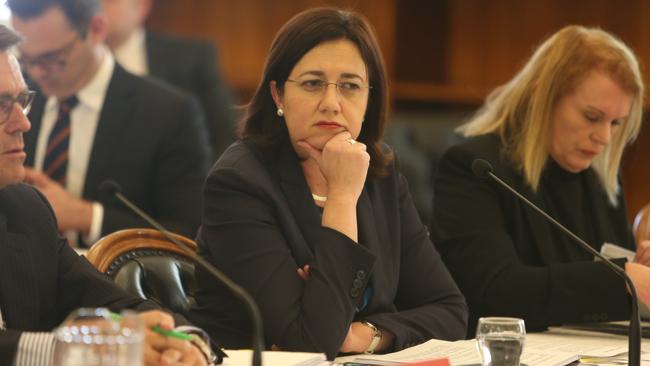 Premier Annastacia Palaszczuk at Estimates hearings today. Pic: Annette Dew