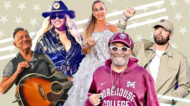 Beyoncé could endorse Kamala Harris on Saturday, as have done Bruce Springsteen, Sarah Jessica Parker, Spike Lee and Eminem. Donald Trump has fewer big names behind him, but it may not matter. Picture montage: The Times