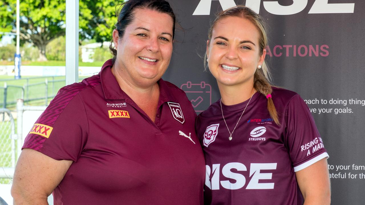 Jade Johnson and Abbi Johnson at The Festival of Rugby League. Picture: Michaela Harlow