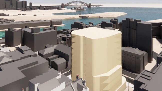 An artist's impression of the site in relation to Sydney Harbour in a new $56m development proposal..