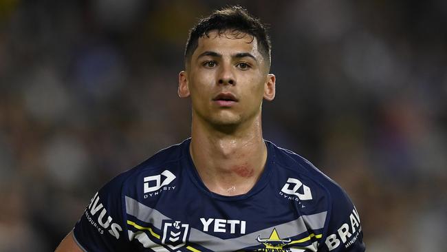 Heilum Luki suffered a minor hamstring strain in round 20 against the Bulldogs. (Photo by Ian Hitchcock/Getty Images)