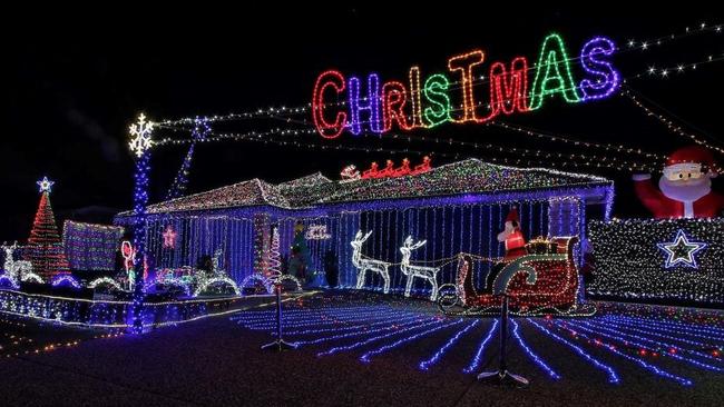 Maree Bowater has turned her 24 Piccadilly Ct, Deebing Heights home into a Christmas wonderland. Picture: Ipswich City Council