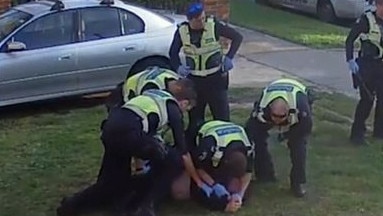 03/04/2018 Screen grab of Victoria Police beating a Melbourne disability pensioner.