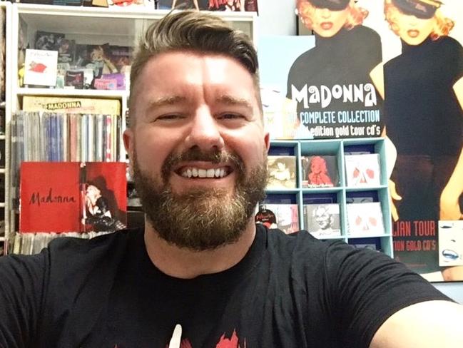 Sydney fan Matt Tyler has one of Australia’s biggest Madonna collections. Picture: Supplied