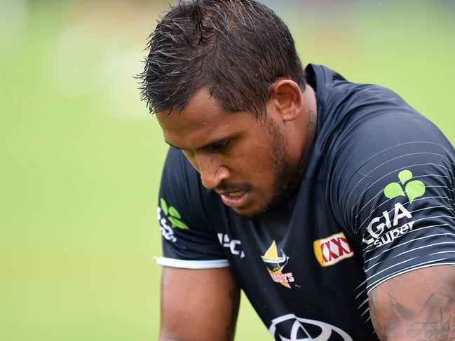 North Queensland Cowboys training from the Townsville Sports Reserve.  Ben Barba.  Picture: Zak Simmonds