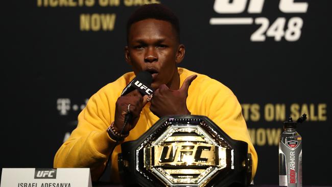 Adesanya is confident he can beat Whittaker a second time. Photo: Ronald Martinez/Getty Images/AFP