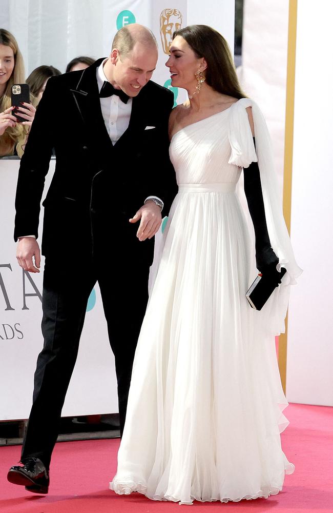 The Prince and Princess of Wales at the BAFTAs last month. Picture: Chris Jackson/Pool/AFP