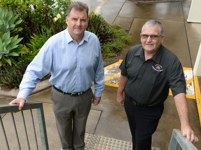 Burnett LNP MP Stephen Bennett and Bundaberg and District Neighbourhood Centre manager Corrie McColl.