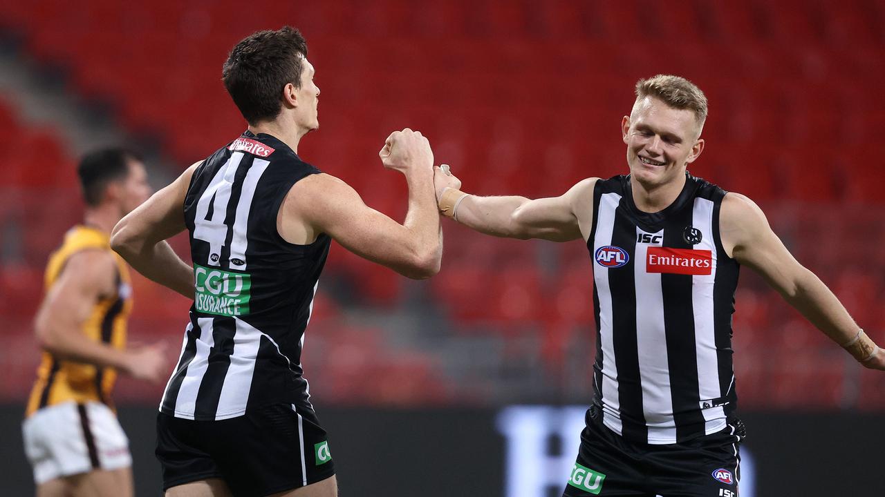 The Pies could trade Treloar in order to bring in another key forward. Photo: . Phil Hillyard