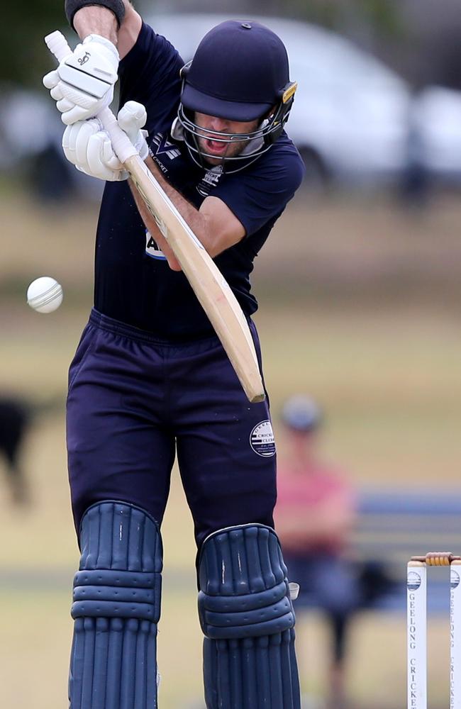 Geelong batsman Eamonn Vines was named captain of the team of the year. Picture: Mike Dugdale