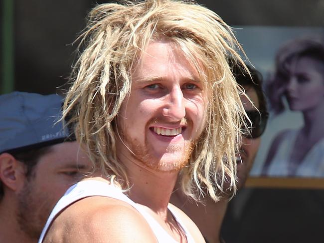 Banned Essendon AFL Players Having lunch. Dyson Heppell.