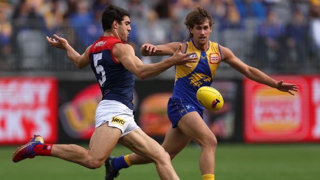 Christian Petracca was the best player on the ground in Perth again. Picture: Paul Kane/Getty Images