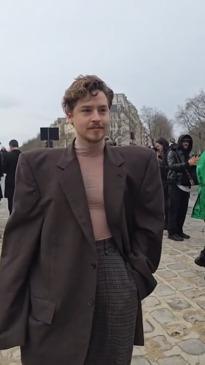 Cole Sprouse spotted at Paris Fashion Week