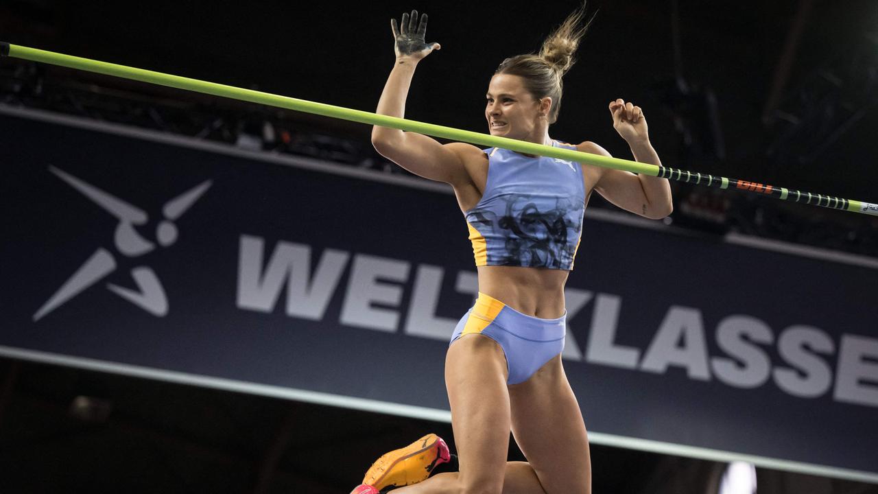 Australia's Nina Kennedy has won the women's pole vault at the Diamond League athletics meeting in Zurich. Picture: Fabrice Coffrini/AFP