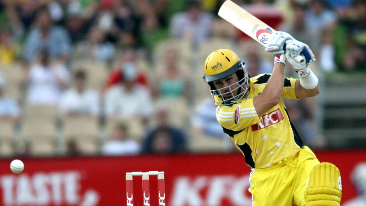 Ryan Campbell batting during a South Australia vs West Australia Twenty20 match at Adelaide Oval in 2006.