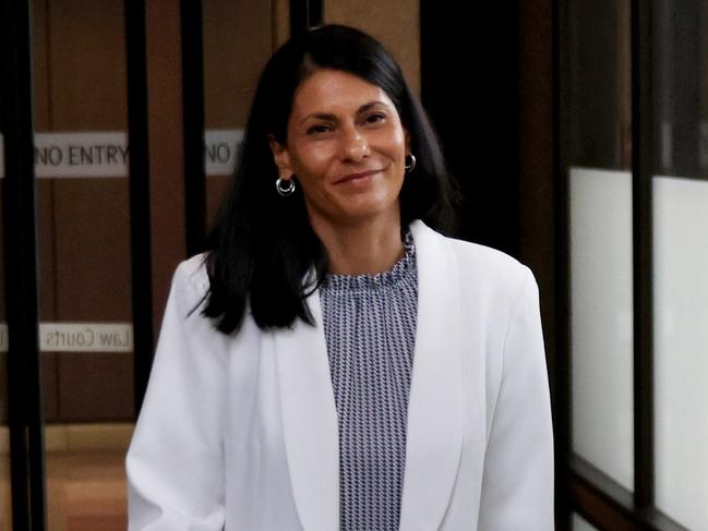 SYDNEY, AUSTRALIA - NewsWire Photos FEBRUARY 13, 2024: Tasha Smithies the senior litigation lawyer for network 10 pictured leaving  federal court, Sydney CBD. Bruce Lehrmann defamation case against Network 10 and Lisa Wilkinson. Returning to court for Wilkinson's claim against Ten to pay her legal bills.Picture: NCA NewsWire / Damian Shaw