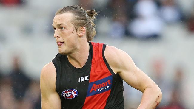 AFL Round 11. 02/06/2019.   Essendon v Carlton at the MCG.   Essendon's Mason Redman     . Pic: Michael Klein.