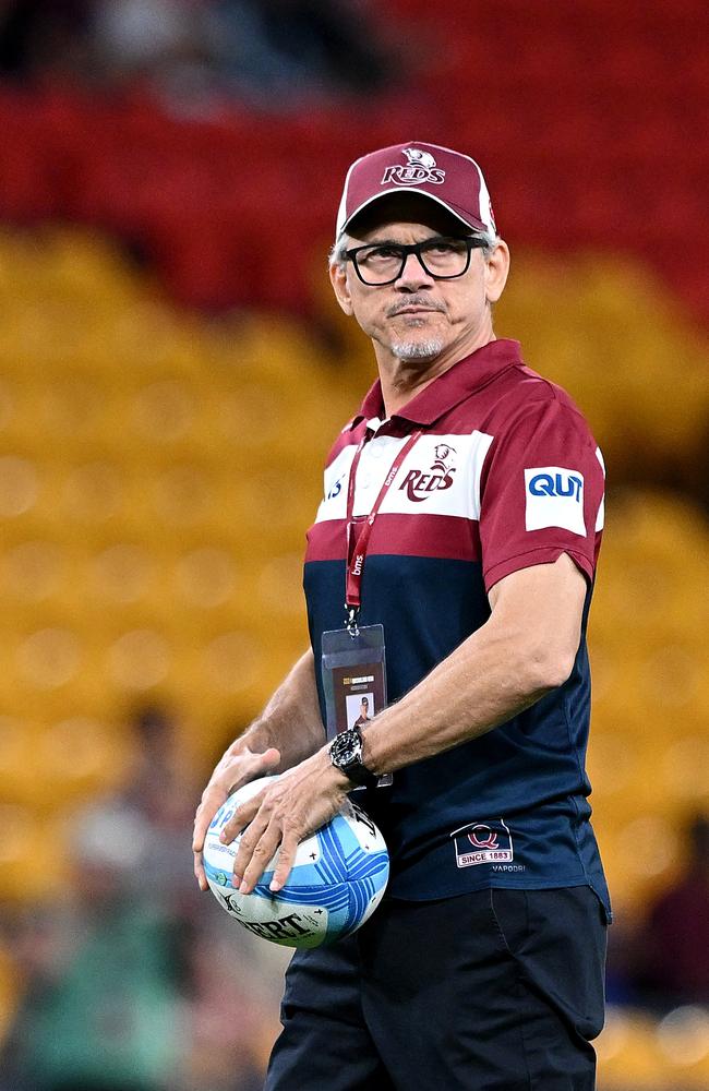 Reds coach Les Kiss is a contender to succeed Joe Schmidt as Wallabies coach. Picture: Getty Images