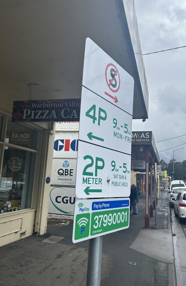 Warburton visitors are confused about the parking pilot. Picture: Supplied.