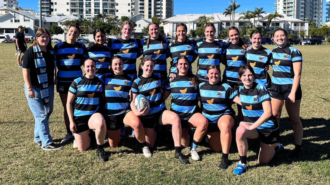 Maroochydore Swans 2023 senior women’s rugby union side.