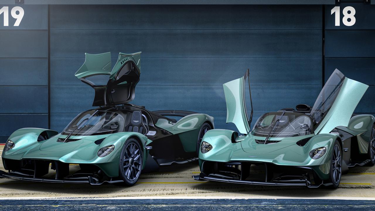 A drop-top version (right) of the Valkyrie will join the hardtop coupe version (left) early next year.