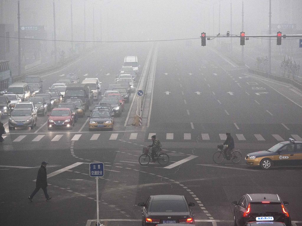 A day of high pollution in Beijing, December 2015. Emissions are a pressing issue for China. Picture: Kevin Frayer/Getty Images