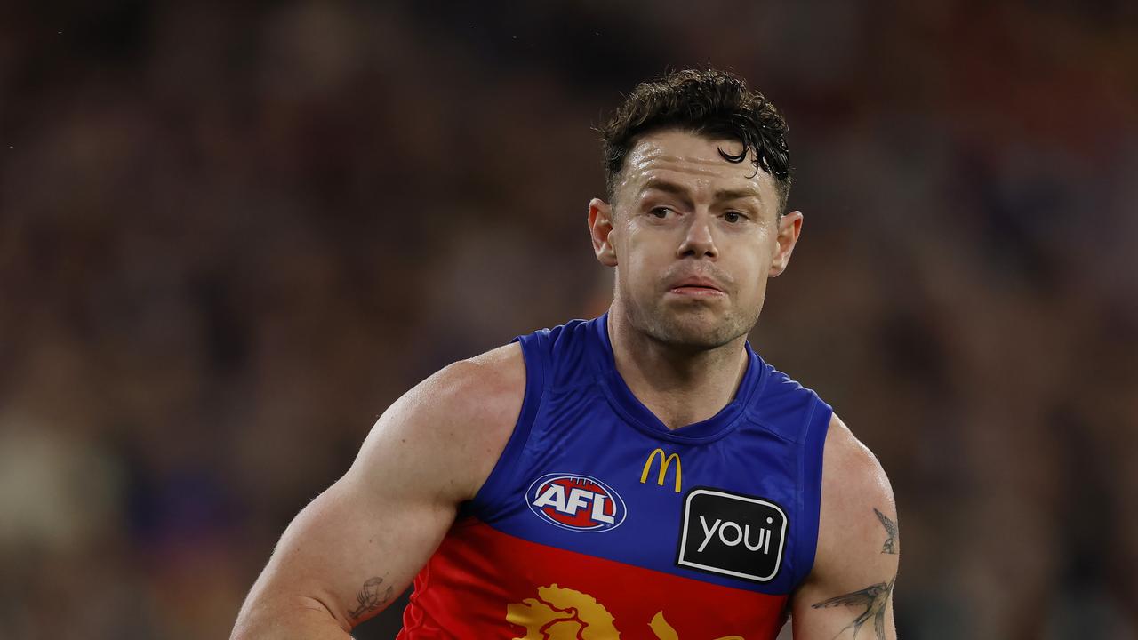 NCA. MELBOURNE, AUSTRALIA. September 21, 2024. 2nd preliminary final between Geelong and the Brisbane Lions at the MCG. Lachie Neale of the Lions during the 4th qtr. . Pic: Michael Klein