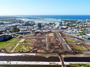 DRONE: Aerial photos of the CBD development in Maroochydore, Sunshine Coast where council hopes to build a 'landmark' exhibition and convention centre. Picture: Patrick Woods