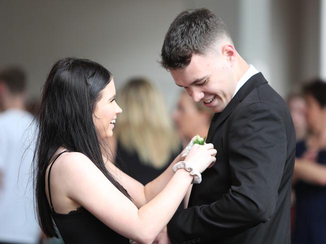 Kade Broadley and Ava Zappia get ready for the event. Picture: Sue Graham