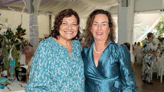 Brenda McLean and Tina Faust at the Touch of Teal Soiree for the Trudy Crowley Foundation at the Mantra at the Harbour on Friday, September 8. Picture: Michaela Harlow