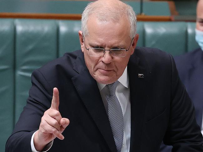 CANBERRA, AUSTRALIANewsWire Photos MARCH 30, 2022: Prime Minister Scott Morrison during Question Time in the House of Representatives in Parliament House Canberra.Picture: NCA NewsWire / Gary Ramage