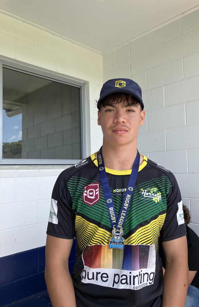 Helensvale Hornets player Disharne Tonihi dazzled in the 2024 Rugby League Gold Coast under-18 division one grand final last year. Picture: Mitch Bourke.