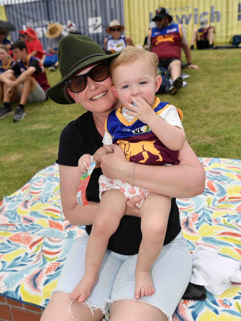 Mikala and Illiana Stiles at the NAB AFLW grand final. Picture: Patrick Woods