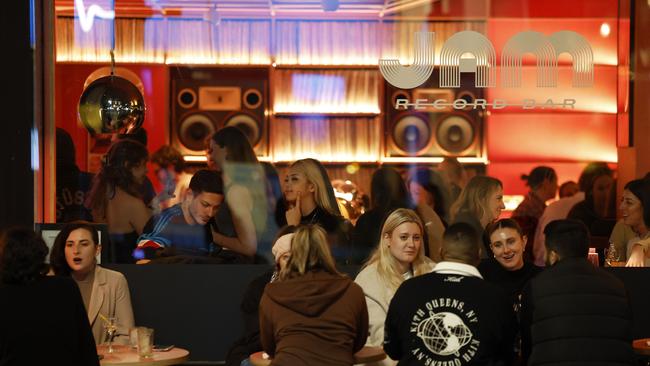 In the middle of 2024, Jam Record Bar was one of multiple venues to join Merivale’s Ivy Precinct on George Street. Picture: Jonathan Ng