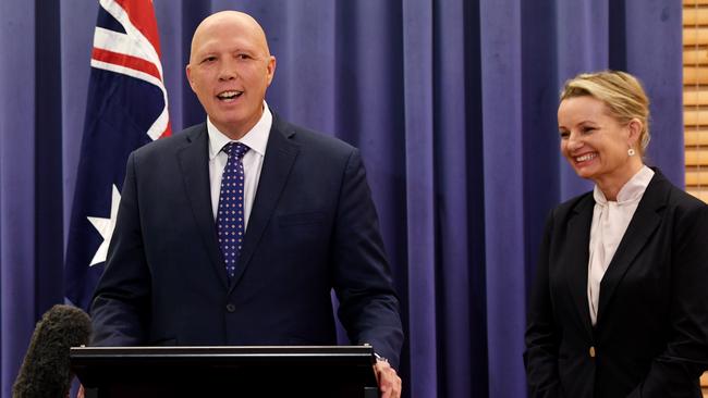 New Liberal Party leader Peter Dutton and his deputy Sussan Ley must take ‘action to improve the representation of women’ in the party. Picture: NCA NewsWire / Tracey Nearmy