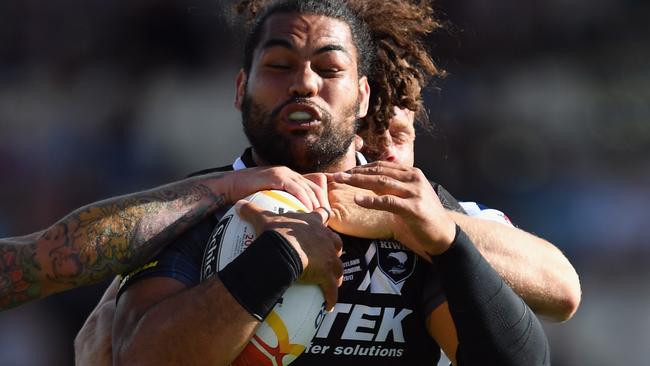 Adam Blair can expect some rough stuff from Tonga. (Photo by Kai Schwoerer/Getty Images)