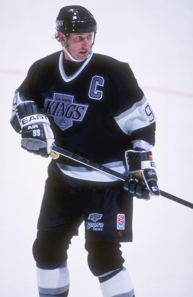 Wayne Gretzky of the Los Angeles Kings in action during the 1995