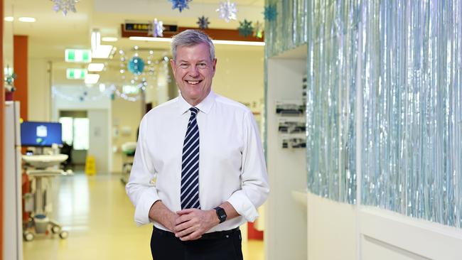 Queensland Health Minister Tim Nicholls at Cairns Hospital's surgical south ward. Mr Nicholls agrees the IGEM severe weather report should be released. Picture: Brendan Radke