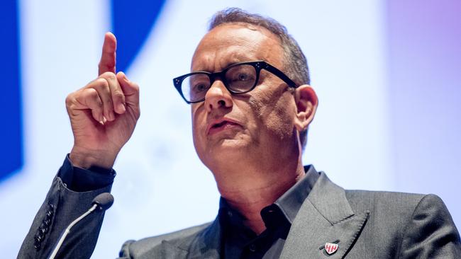 Tom Hanks was not impressed with some recent tabloid stories about him. Picture: Andrew Harnik/AP