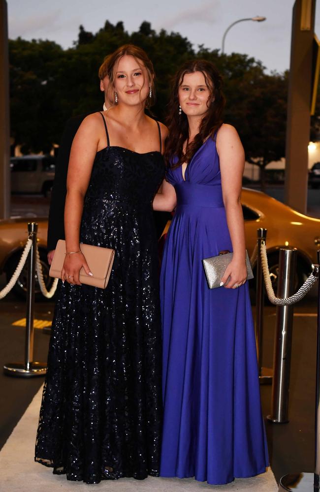 Paige Leslie and Emma Newer at year 12 formal, Nambour Christian College. Picture: Patrick Woods.