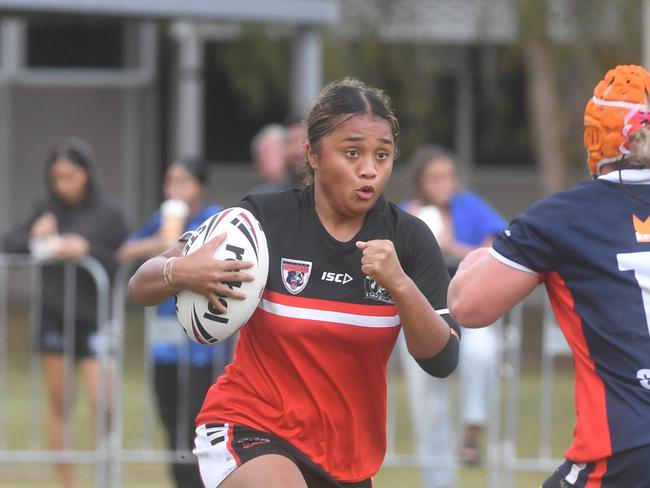 Kirwan State High School hosts St Patrick's College, Mackay, in round 1 of the 2025 Aaron Payne Cup. Senior Girls. Picture: Evan Morgan