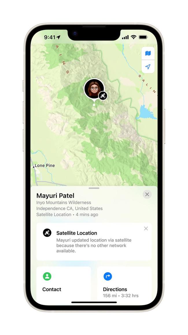 Emergency satellite location detection. Picture: Apple.