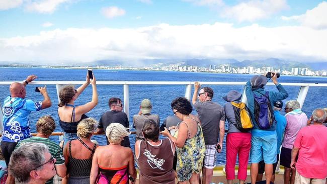 Passengers aboard the Norwegian Jewel cruise ship spent weeks at sea after being denied entry at several ports. Picture: Tom Huntley.